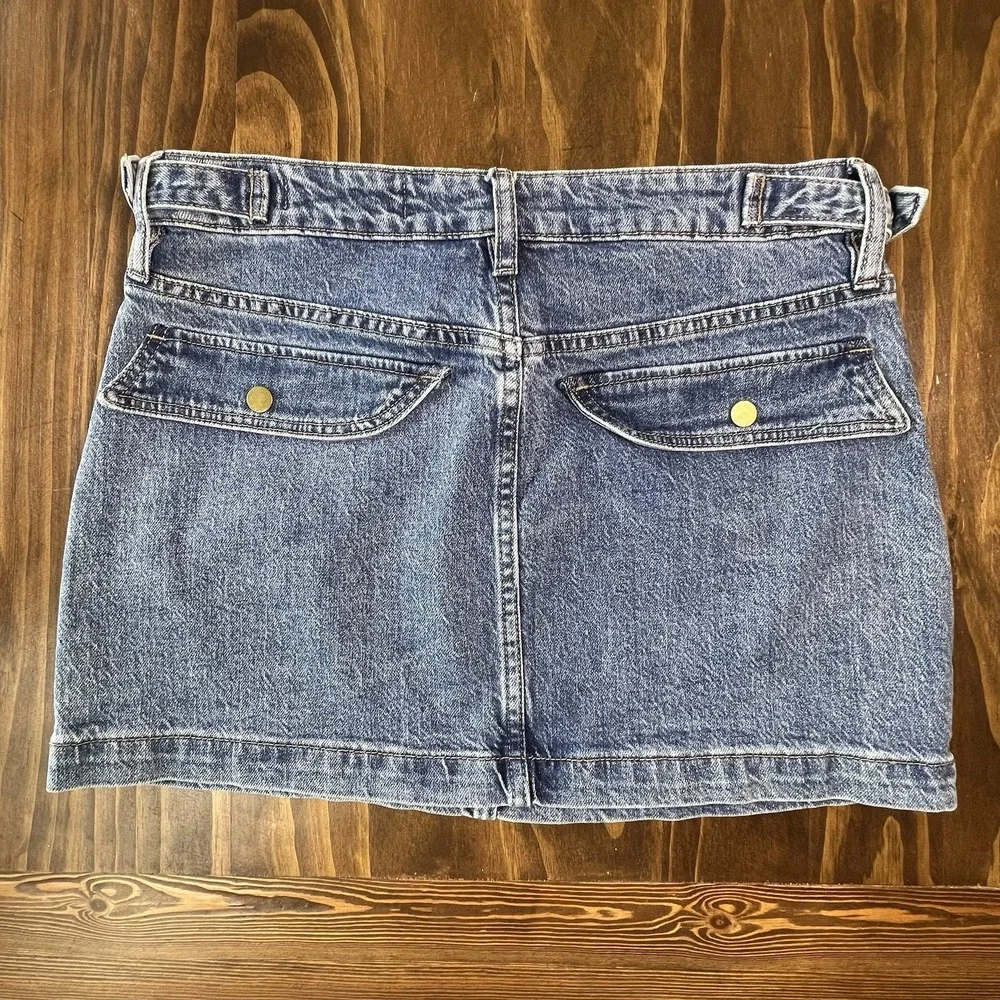 NWT PTCL Ethical Denim Mini Skirt 90's Y2K‎ with Pockets Size 28 Med Wash